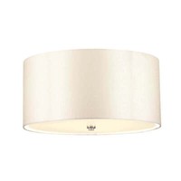 Elstead Fletcher Deckenleuchte E27 3-Fach 45Cm Poliertes Chrom Elfenbein