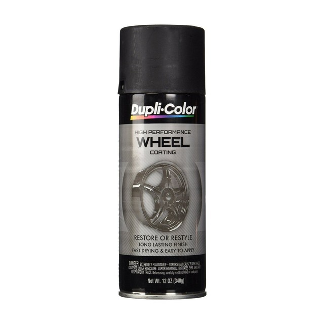 Duplicolor HWP104 Satin Black Wheel And Rim Spray Paint Aerosol 11oz