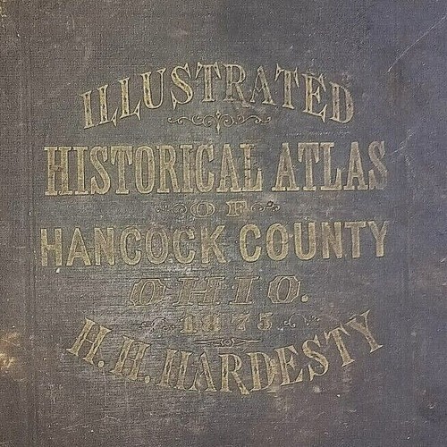 Old Antique 1875 Plat Map BLANCHARD Township, HANCOCK COUNTY, OHIO