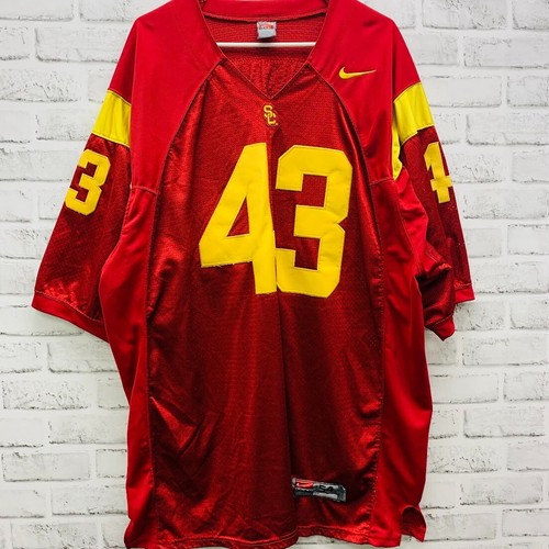 Vintage Nike Team USC Trojans #43 Troy Polamalu Trikot Rot Gr. 54 XXL