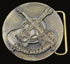 Music City USA Nashville Tennessee Vintage Belt Buckle