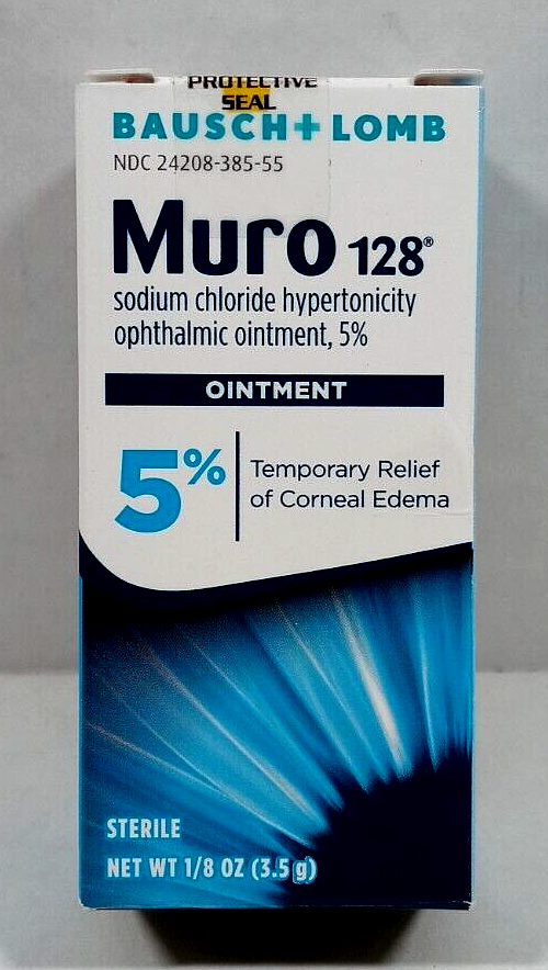 Bausch + Lomb Muro 128 Eye Drops 5 Ointment for Corneal Edema 15ml 02/