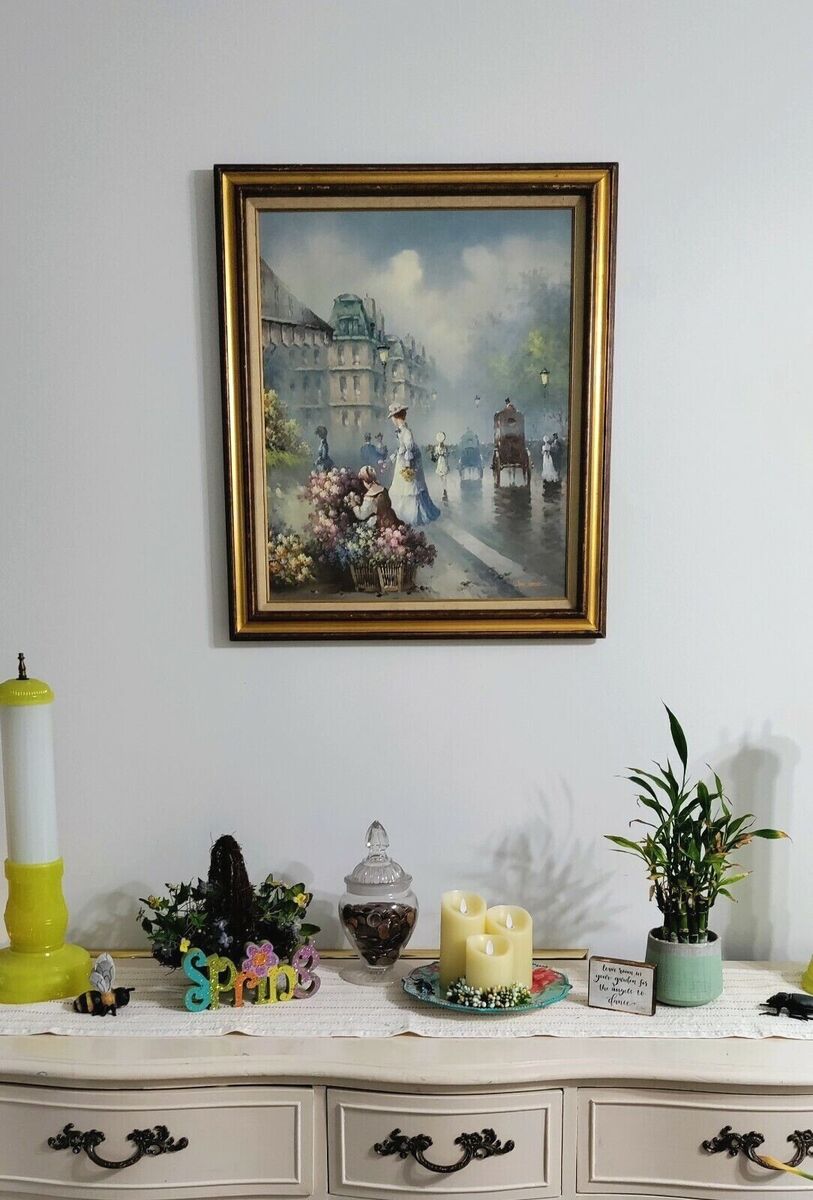 John Hansen Original Oil Painting Paris France Victorian John Hansen Original Oil Painting Paris France Victorian