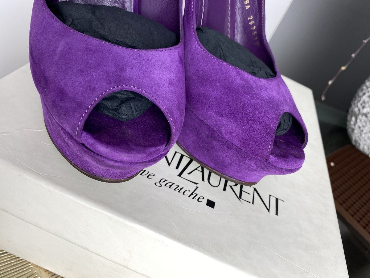 YSL Yves Saint Laurent Pumps Heels Purple Sie EU 39.5 - 39 1/2 | eBay