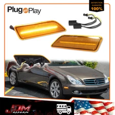 For 2006-2011 Mercedes Benz W219 CLS-Class Amber LED Bumper Side Marker Lights