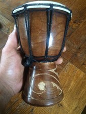 Djembe Hand Drum Small Carved 200x130mm