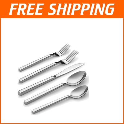 Mirror Finish 40-Piece Flatware Set - Classic Design for Everyday and Events