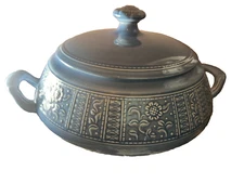 Serving Bowl And Lid "Margherita" Teal Design Antonia Campi S. C. Richard Ginori