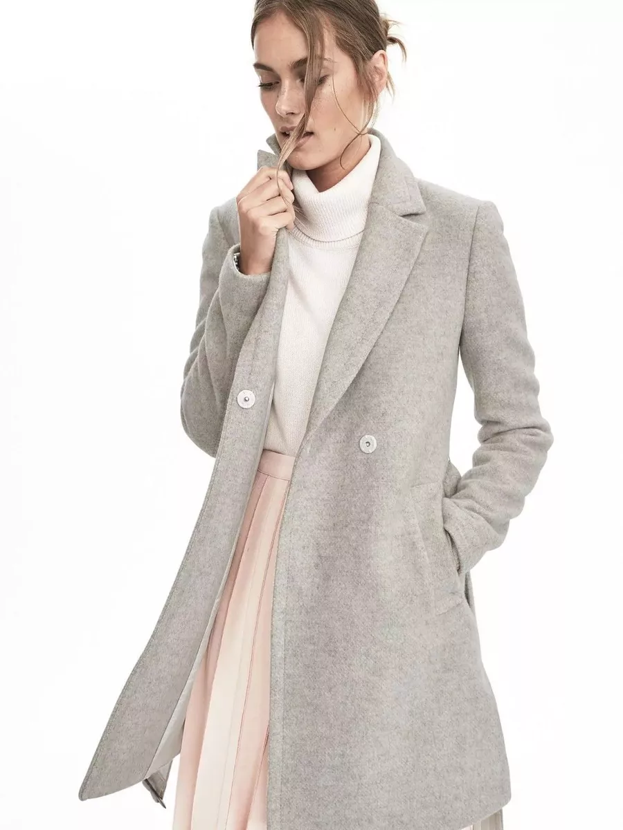 Banana republic shop grey wool coat