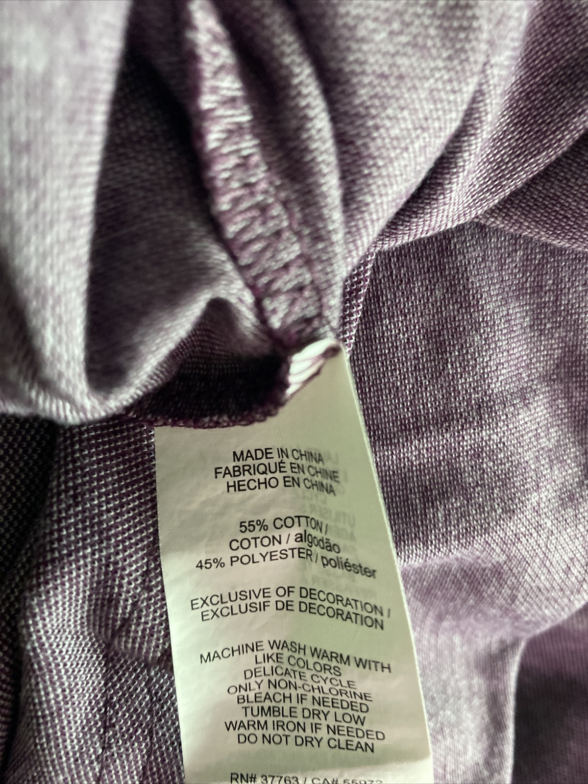 Original Penguin Men’s Long Sleeve Top Size Large Purple image 6
