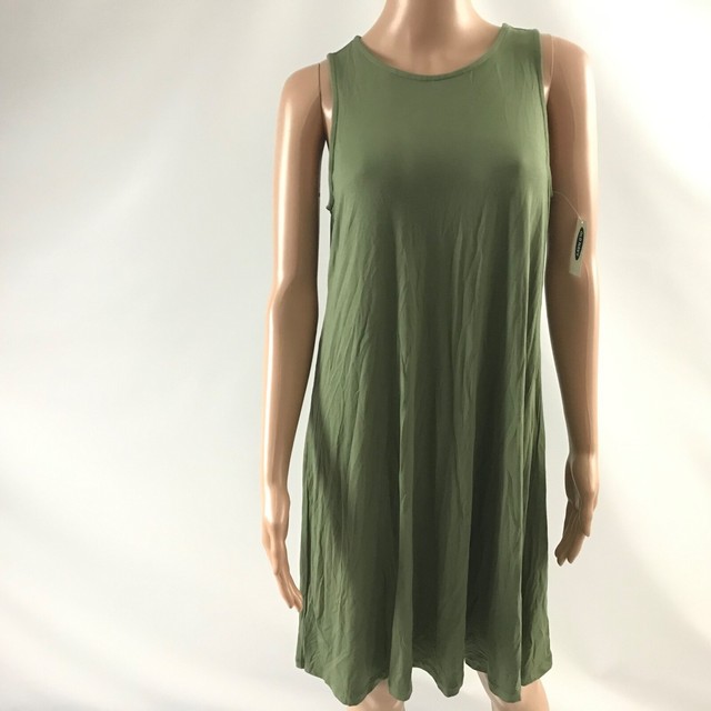 Old Navy Womenâs Sleeveless Lounge Dress Size M Green Casual Loose Tank Flare | eBay