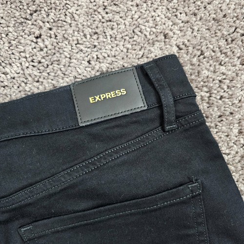 Express Jeans Womens 8 R Black Boot Cut Mid Rise Skyscraper Stretch 28x33 - Picture 10 of 16