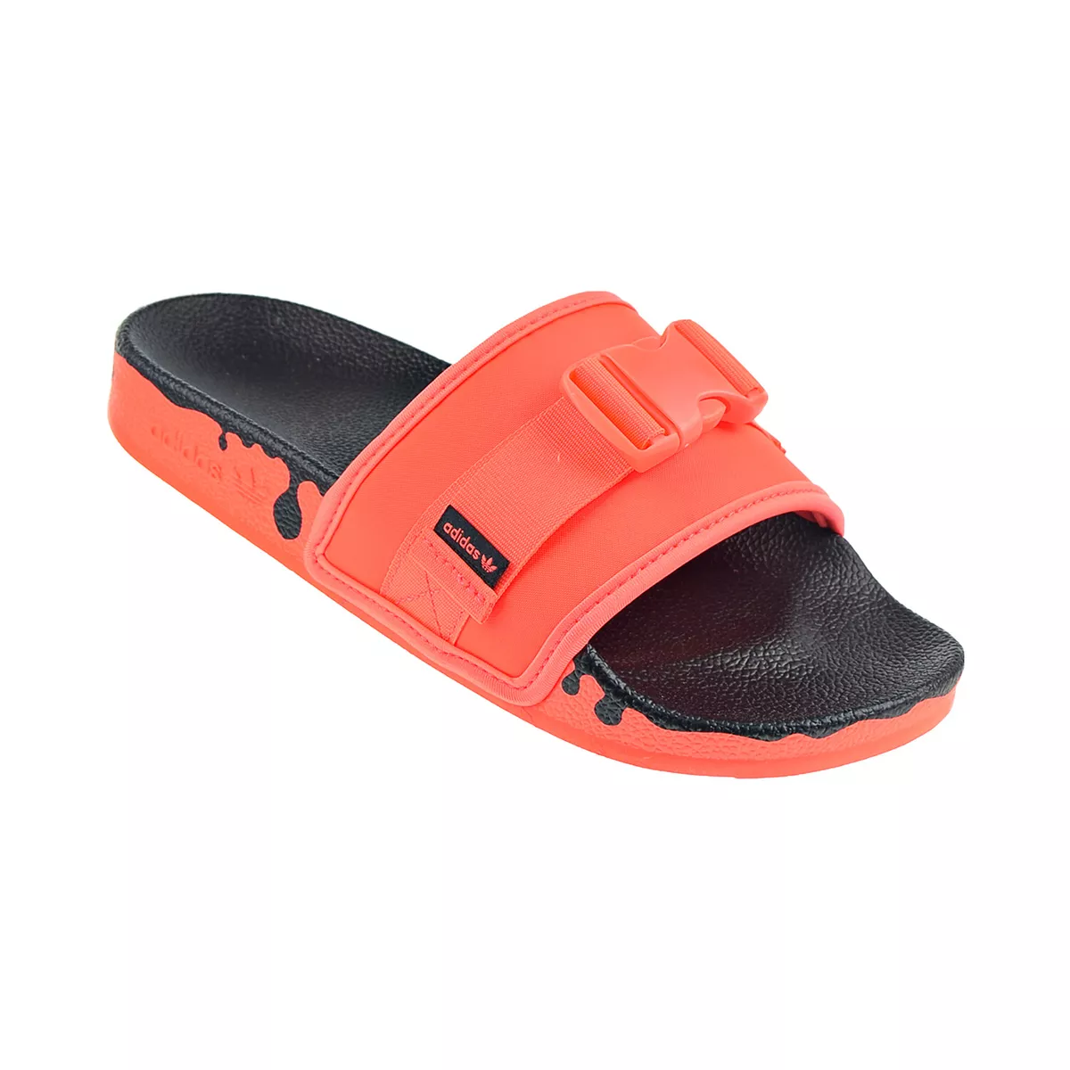 Red and white shop adidas slides womens