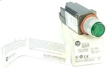 NIB ALLEN BRADLEY 800MR-QB24GAS PUSH BUTTON 24V GREEN LENS SER. D