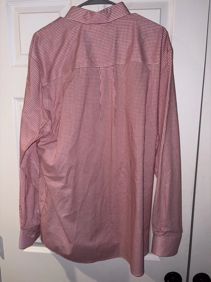 Cutter & Buck Alabama Crimson Tide Men’s Large Red Check Button Down Shirt - Image 2 of 3