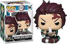 Demon Slayer - Tanjiro Eating Noodles #1304 Pop! Vinyl + POP PROTECTOR