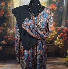 Paisley Long Sleeve Tunic Top   NWT