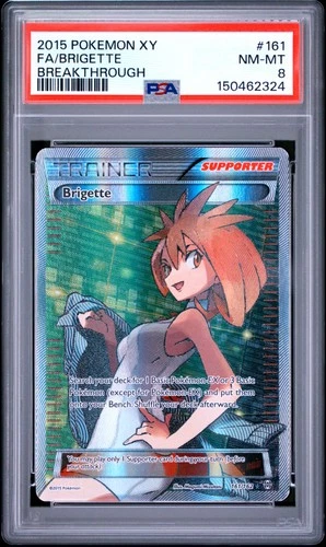 2015 Pokemon Xy Breakthrough #161 Fa/Brigette Breakthrough PSA 8