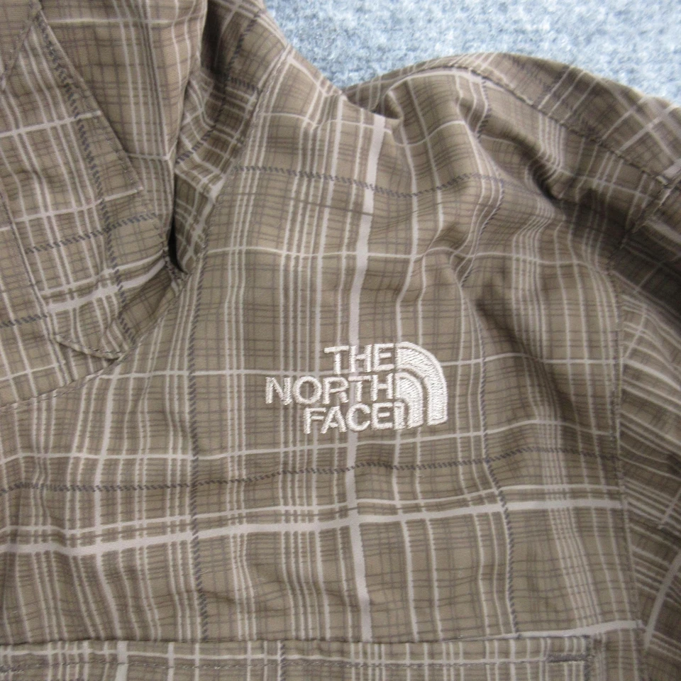 Женская куртка The North Face Размер Small Коричневая Клетчатая HyVent Изолированная с капюшоном На молнии - Изображение 3 из 4