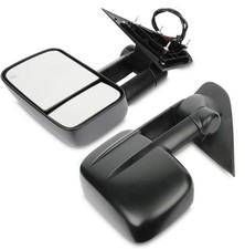 Tow Mirrors LH RH Blk Pwr Heated No Turn for Chev GMC 1500 14-18 2500 3500 15-19