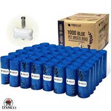 Eco-Conscious 1000 Pack Pet Waste Bags with Dispenser - Leak-Proof & Portable