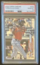 2020 Topps Chrome #200 Yordan Alvarez Houston Astros RC PSA GEM MT 10