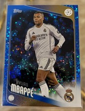 2025-26 Topps UEFA Kylian Mbappe Blue Sparkle #/150 Real Madrid SSP 129/150