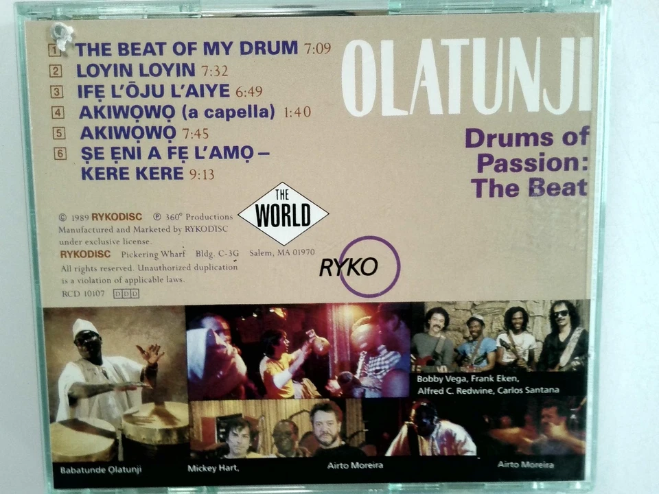 Babatunde Olatunji - Drums of Passion: The Beat CD 1989 World Rykodisc - Image 2 of 2