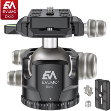 DX40 Low Gravity Low Profile Tripod Head 360 Panoramic Ballhead and 20kg Max Lo