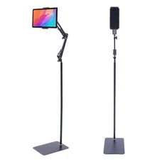 Adjustable Floor Mount Tripod Stand Holder Bracket for 4-17cm Tablet iPad Phone