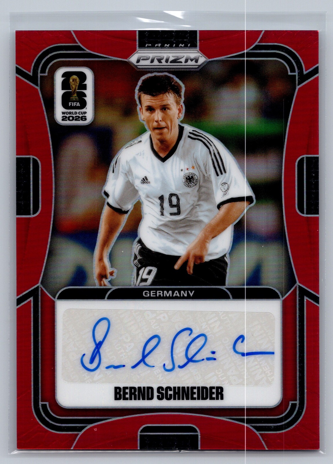 2026 Prizm FIFA World Cup #S-BS Bernd Schneider Signatures Red Prizms #/49 view 1
