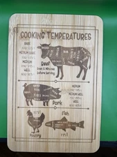 Bamboo Cutting Board With Cookinh Temp