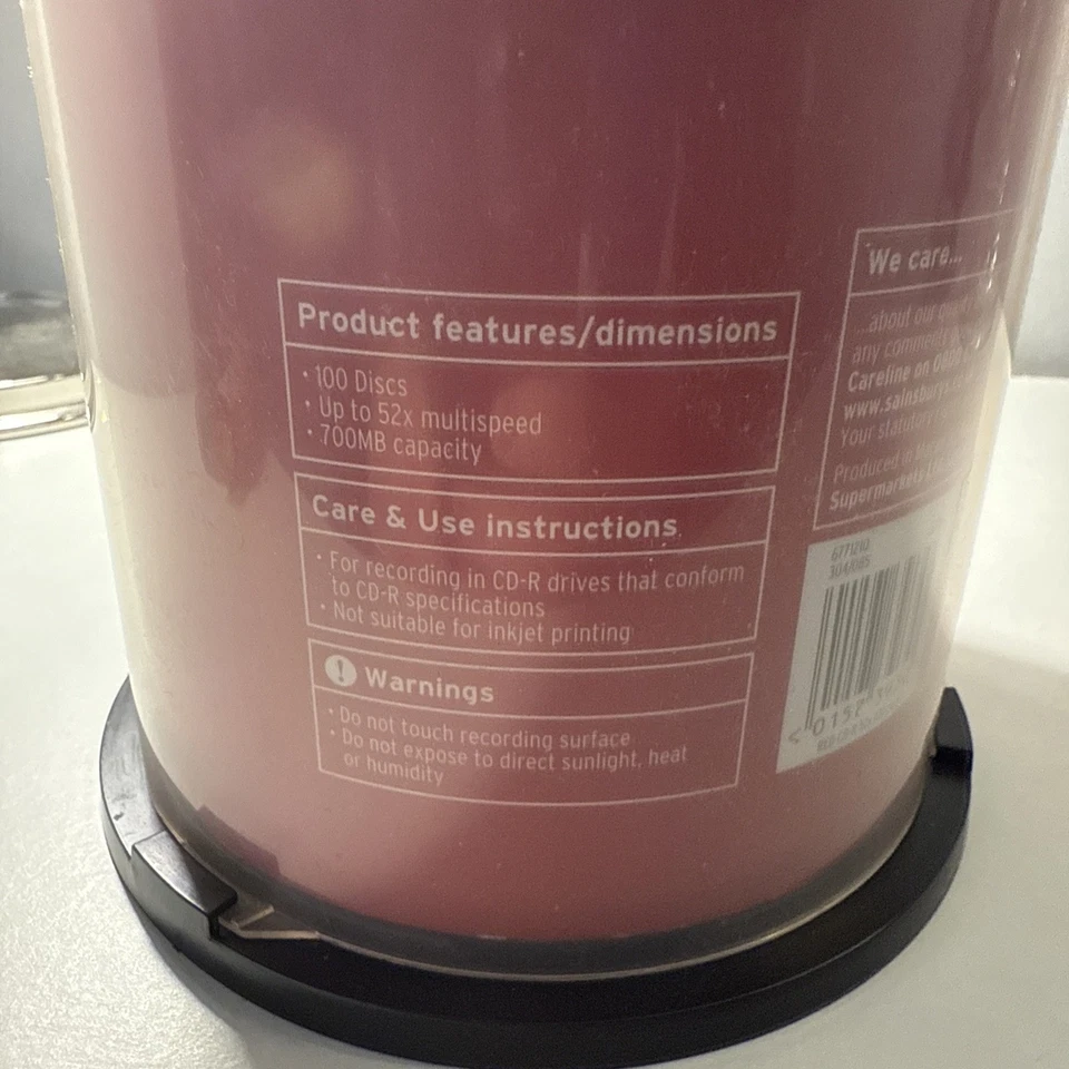 80 xCD-R Disc 52x 80min 700mb Blank Music Media Discs Clearance - Image 3 of 4