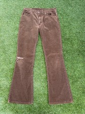 Vintage 70s Levis 646 1529 Flared Bell Bottoms Brown Corduroy Pants Size 32x33