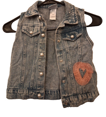 Little lass and guess kids jean vest BUNDLE- 2 vests for 1 price!!! Sizes 6/7/8