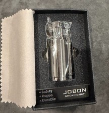 JOBON Premium Triple Jet Flame Refillable Butane Torch Lighter～gunmetal 