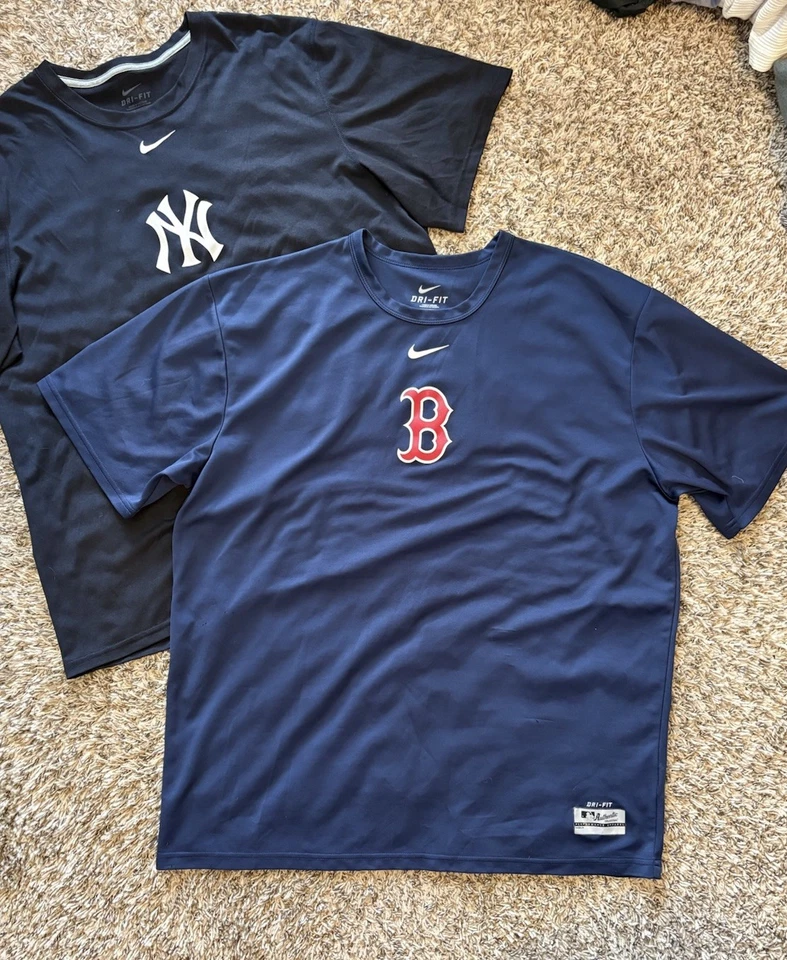 Nike MLB Yankees Medias Rojas Béisbol Poliéster Camisetas Para Hombre Talla XL - LOTE DE 2 Foto 2 de 4