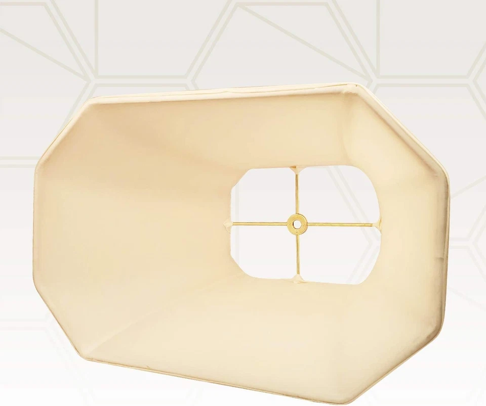 Rectangular Linen White Lamp Shade Spider Fitter - Image 4 of 4