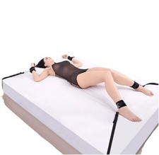 Bed Restraints Bondage Kit Handcuffs Ankle Cuffs for Couples BDSM S M Fun Play