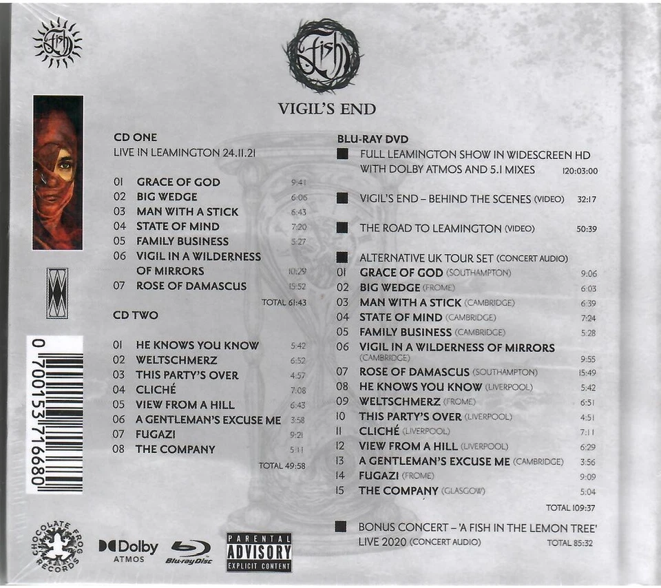 Fish ( Marillion ) * VIGIL's End UK Tour 2021 * 2CD + Blu-Ray * Mediabook OOP - Bild 2 von 3