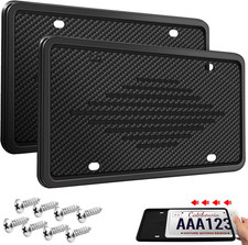 License Plate Frames, 2 Pack, Universal US Car Black TPU Bracket Holder. Rust-Pr