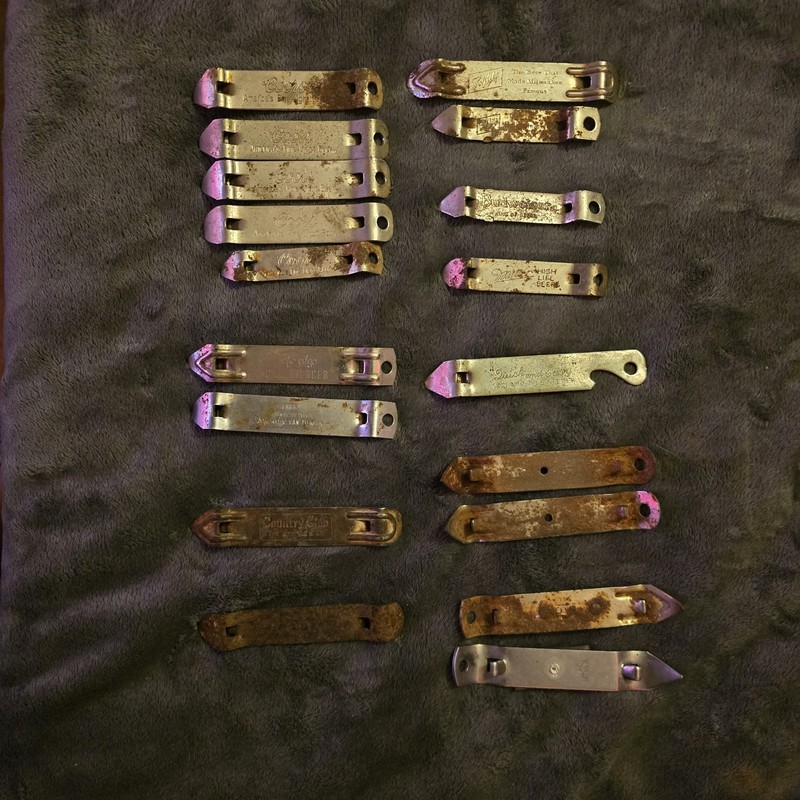 Lot of (18) Vintage Metal Bottle And Can Openers Many Different Brands 