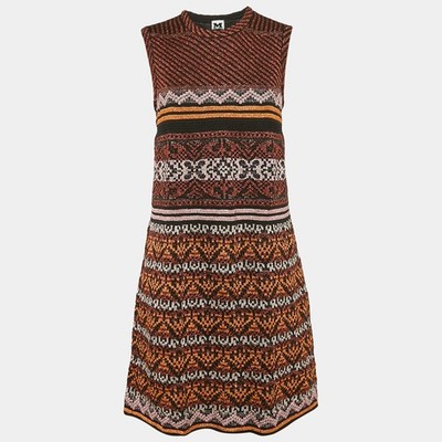 M Missoni Minikleid mehrfarbig gemustert Lurex Strick M