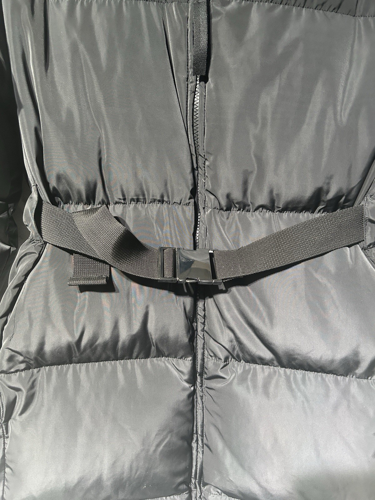 Fabletics Black Bryce Belted Storm Puffer Coat, L… - image 2