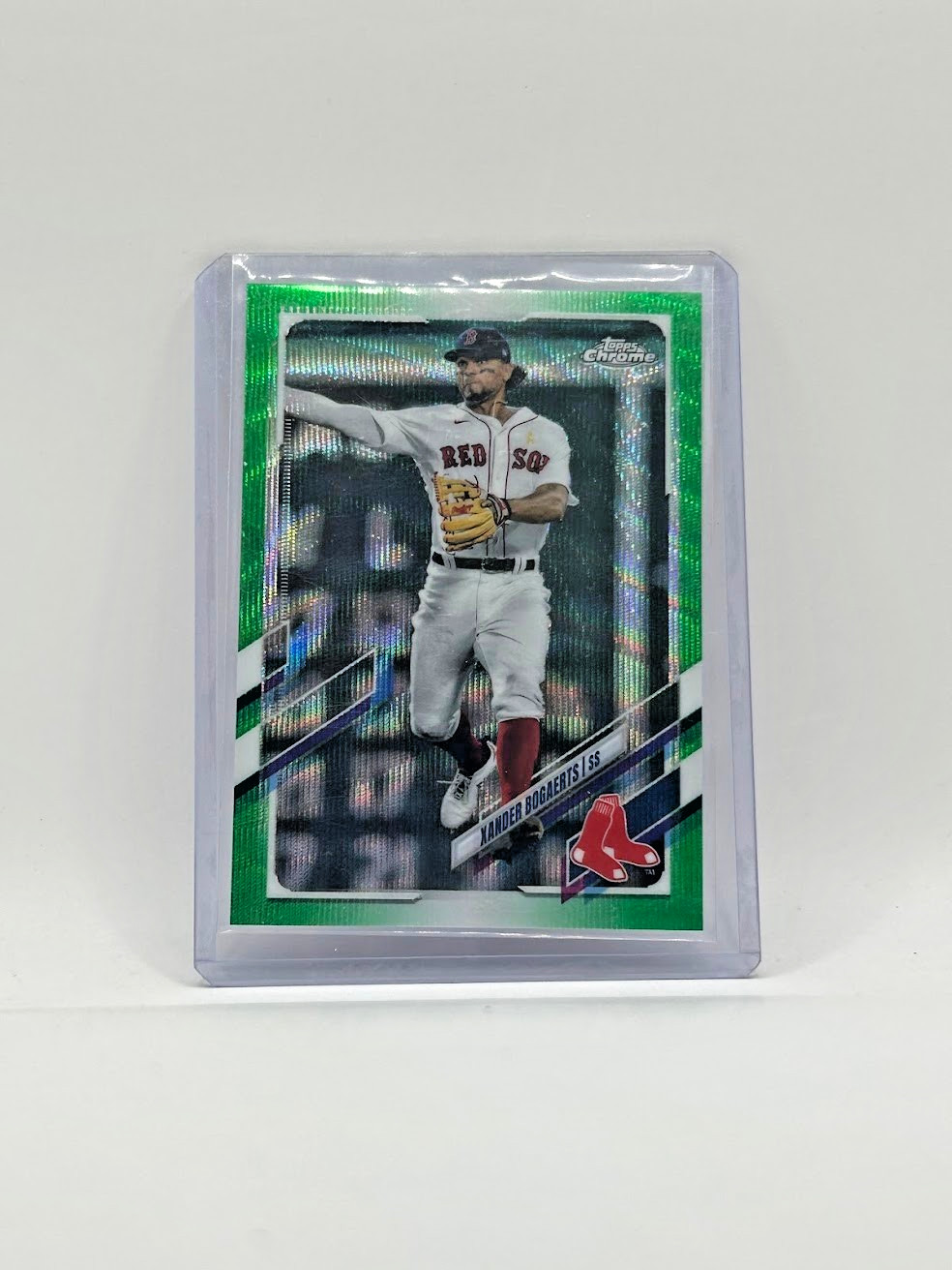 2021 Topps Chrome #162 Xander Bogaerts Green Refractor #/99