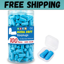 200pcs Ear Plugs Soft Foam Sleep 100pair Travel Noise Shooting Working Lot Bulk