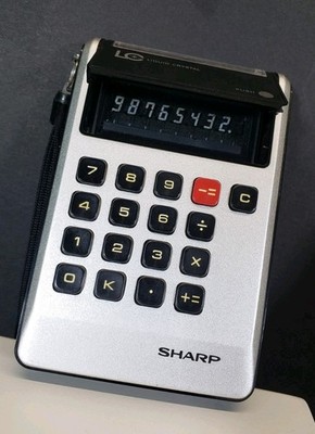 SHARP EL-805 - Liquid Crystal Calculator - Include, Case, Strap & Card - Working
