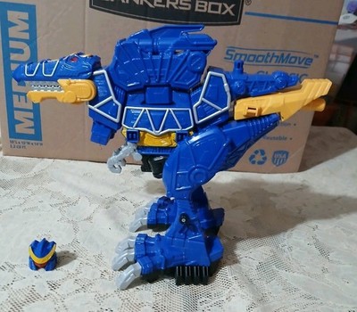 POWER RANGERS Dino Super Charge (2016) Blue SPINO ZORD Megazord W/ Helmet