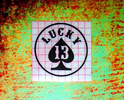 Lucky 13 Spade Vinyl Decal | Superstition | Balance | Transformation | New Start