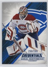 2024-25 Upper Deck Credentials Blue 250/299 Samuel Montembeault #85 2d8